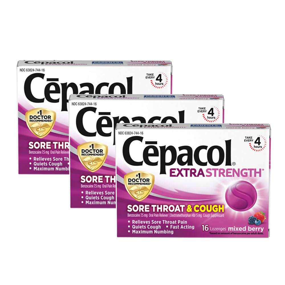 Amazon.com: Cepacol Extra Strength Sore Throat & Cough Drop